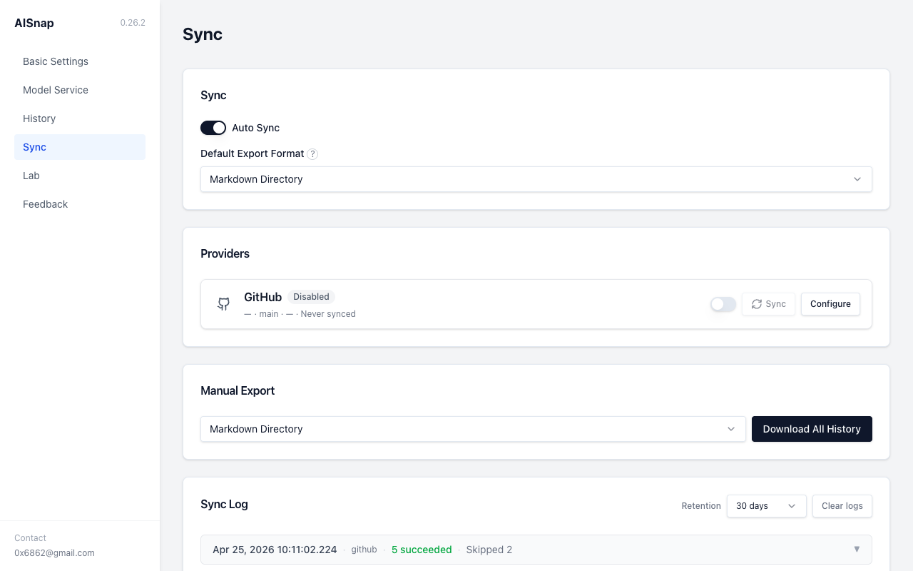 Sync to GitHub